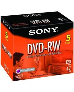 Sony 5DMW47R2H DVD-RW 2X 4.7 GB Rewriteable (5-Pack) (Discontinued by Manufacturer)
