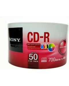 Sony CD-R White Inkjet Hub Printable 48X 700MB 80min Blank Disc (50 Discs)