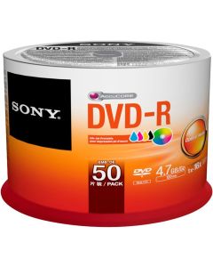 Sony DVD Recordable Media - DVD-R - 16x - 4.70 GB - 50 Pack Spindle - Bulk